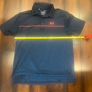 LG Men's Navy and Red Polo Shirt